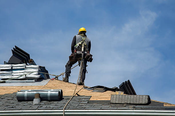 Professional Gutter Installation technician working in Lawndale, NC